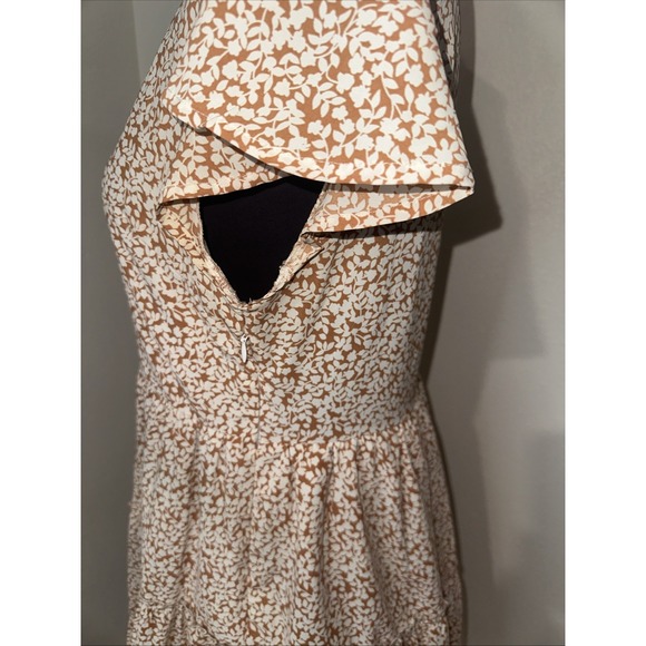 Petal+pump Floral Ruffled Midi Dress Size 8 V-neck Button Front Sleeve Less‎ - Picture 6 of 11